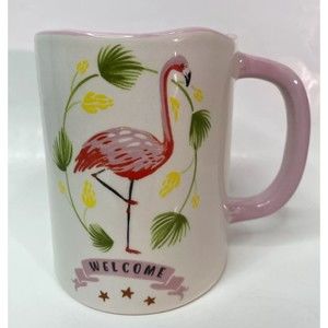 Magenta Pink Flamingo Welcome Coffee Mug
